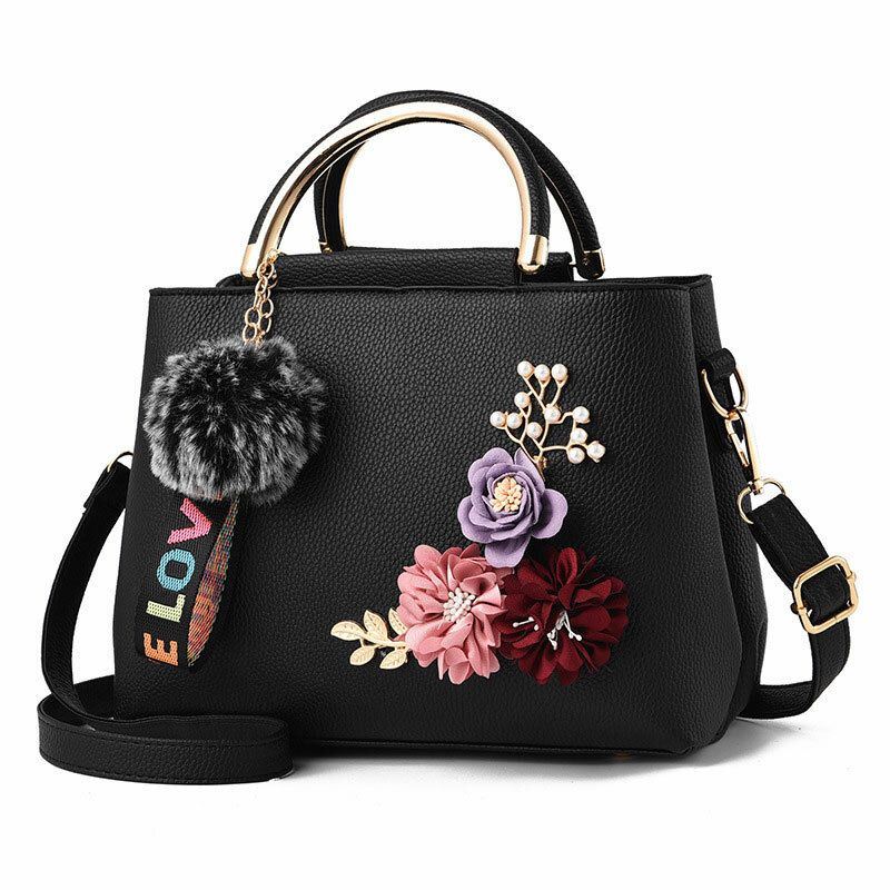 Dames Portemonnees En Handtas Schoudertassen Dames Designer Top Handvat Satchel Draagtas Met Linten En Bloem Decoratie