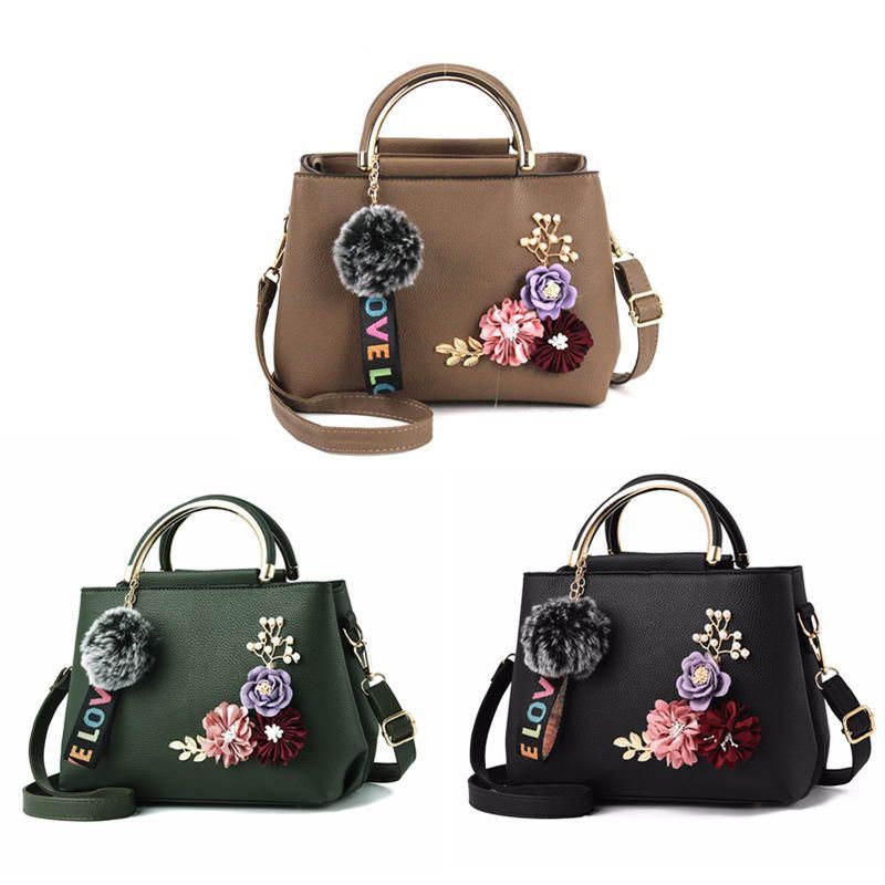 Dames Portemonnees En Handtas Schoudertassen Dames Designer Top Handvat Satchel Draagtas Met Linten En Bloem Decoratie