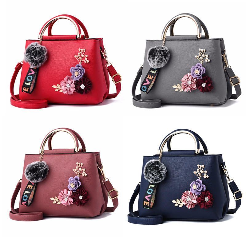 Dames Portemonnees En Handtas Schoudertassen Dames Designer Top Handvat Satchel Draagtas Met Linten En Bloem Decoratie