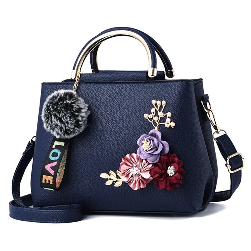 Dames Portemonnees En Handtas Schoudertassen Dames Designer Top Handvat Satchel Draagtas Met Linten En Bloem Decoratie