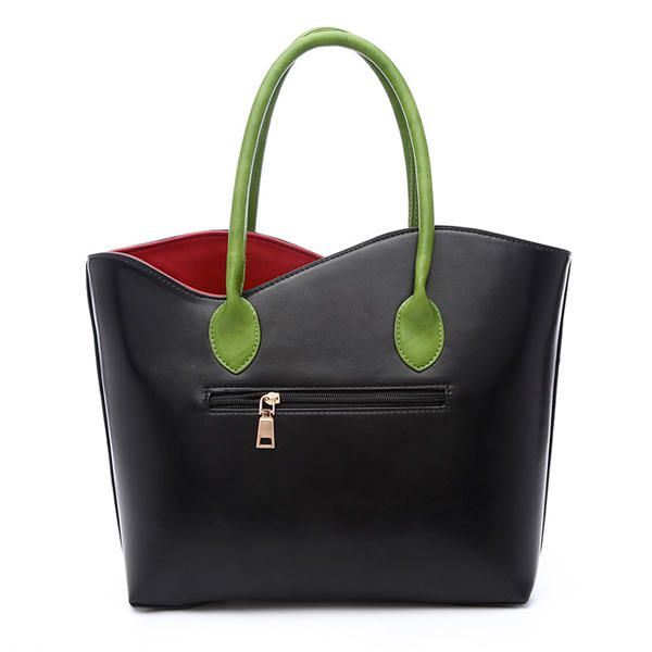 Dames Pu Lederen Bloem Decoratie Elegante Handtas Sling Bag Nationale Stijl Tote Bag