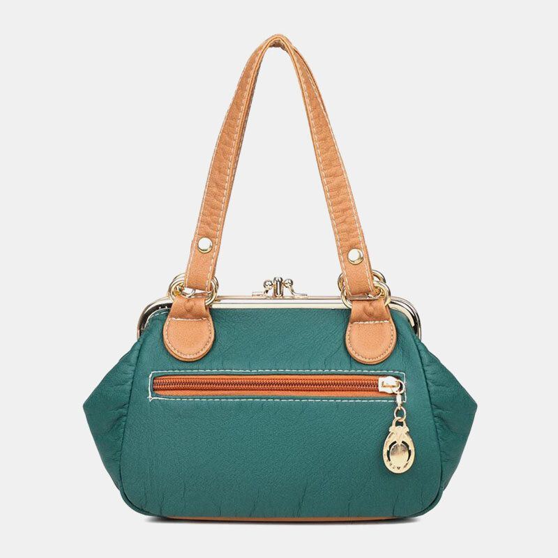 Dames Pu Lederen Waterdichte Schedel Klinknagel Kettingen Schoudertas Handtas Crossbody Tas