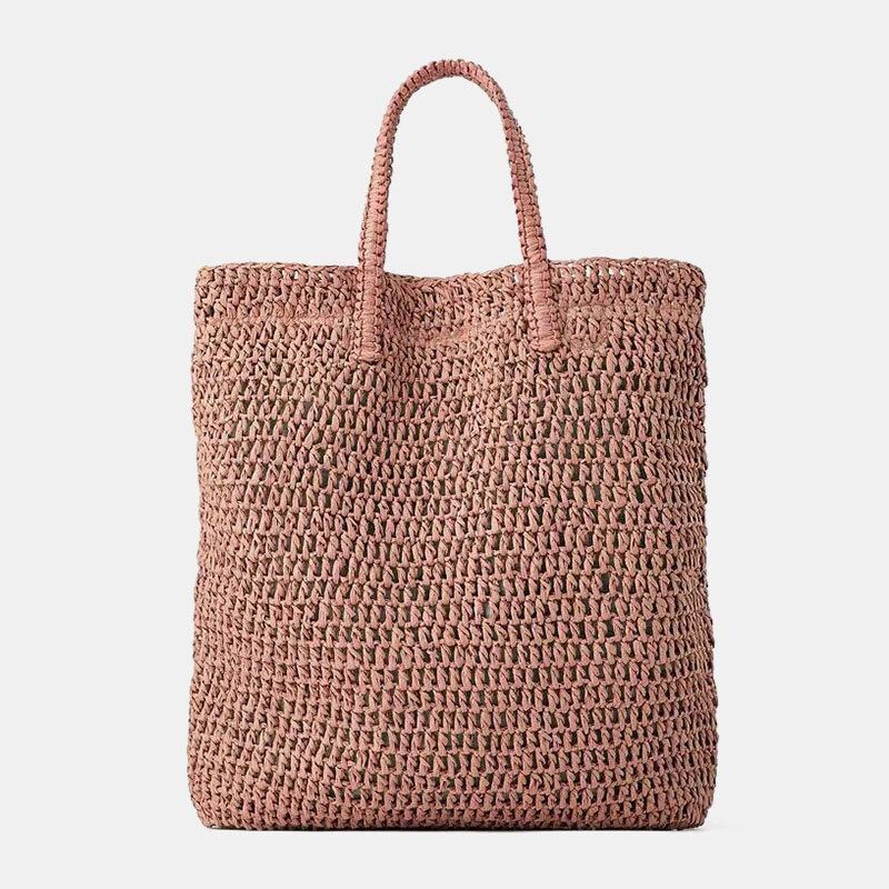 Dames Reizen Zomer Strand Grote Capaciteit Stro Handtas Tote Bag