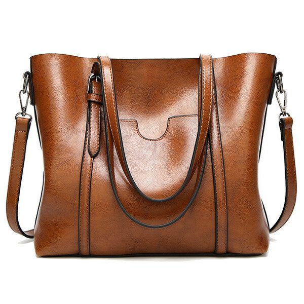 Dames Tote Handtassen Vintage Voorvak Schoudertas Grote Capaciteit Crossbody Tassen