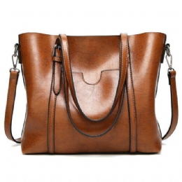 Dames Tote Handtassen Vintage Voorvak Schoudertas Grote Capaciteit Crossbody Tassen