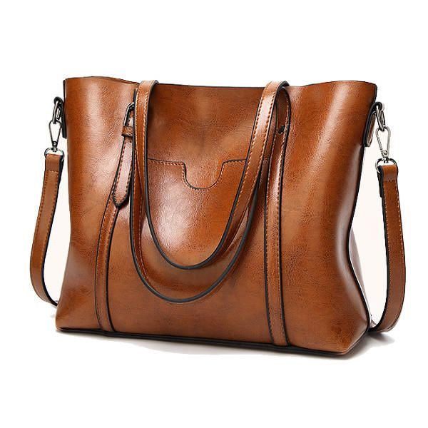 Dames Tote Handtassen Vintage Voorvak Schoudertas Grote Capaciteit Crossbody Tassen