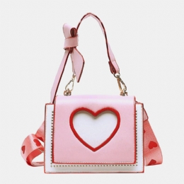 Dames Valentijnsdag Hol Liefde Geborduurde Crossbody Tas Schoudertas Handtas