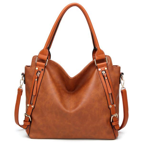 Dames Vintage Tote Schoudertas Handtas