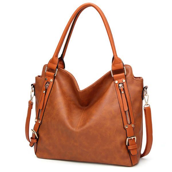 Dames Vintage Tote Schoudertas Handtas