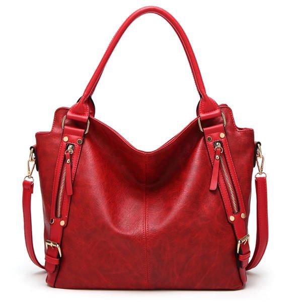 Dames Vintage Tote Schoudertas Handtas