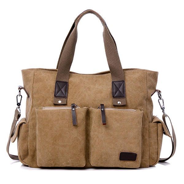 Grote Capaciteit Heren Dames Canvas Multifunctionele Crossbody Tas Canvas Outdoor Handtas