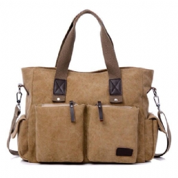 Grote Capaciteit Heren Dames Canvas Multifunctionele Crossbody Tas Canvas Outdoor Handtas