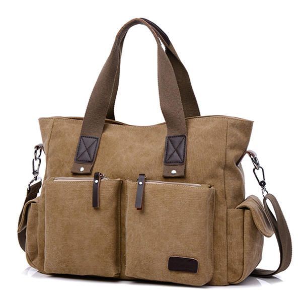 Grote Capaciteit Heren Dames Canvas Multifunctionele Crossbody Tas Canvas Outdoor Handtas