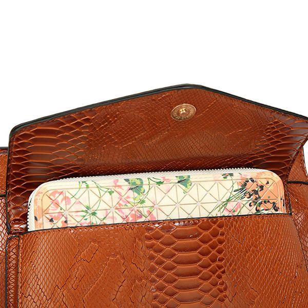 Handtas Met Slangenpatroon Voor Dames Casual Handtas Met Grote Capaciteit Crossbodytas