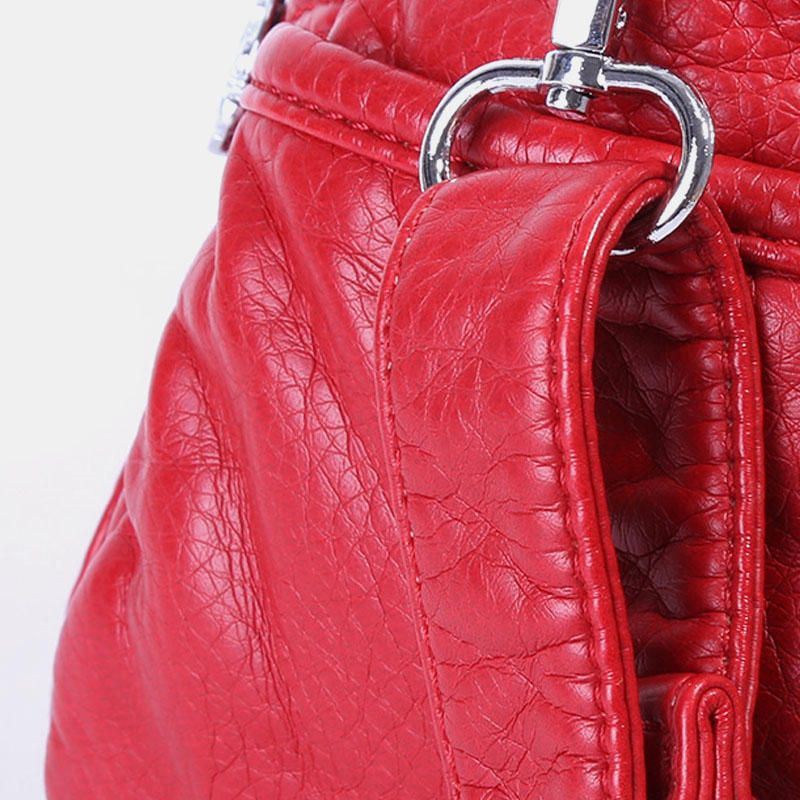 Handtas Van Zacht Leer Voor Dames Effen Handtas Crossbody-tas