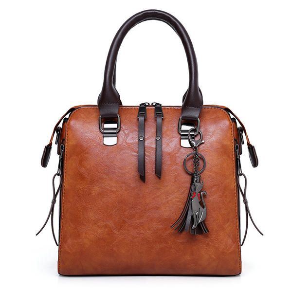 Heren 4-delige Dames Kunstleer Handtas Vintage Elegante Multifunctionele Crossbody Tas