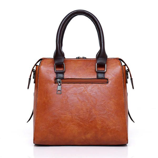 Heren 4-delige Dames Kunstleer Handtas Vintage Elegante Multifunctionele Crossbody Tas