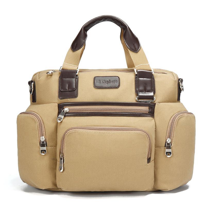 Heren Canvas Business Casual Travel Laptoptas Handtas