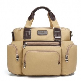 Heren Canvas Business Casual Travel Laptoptas Handtas