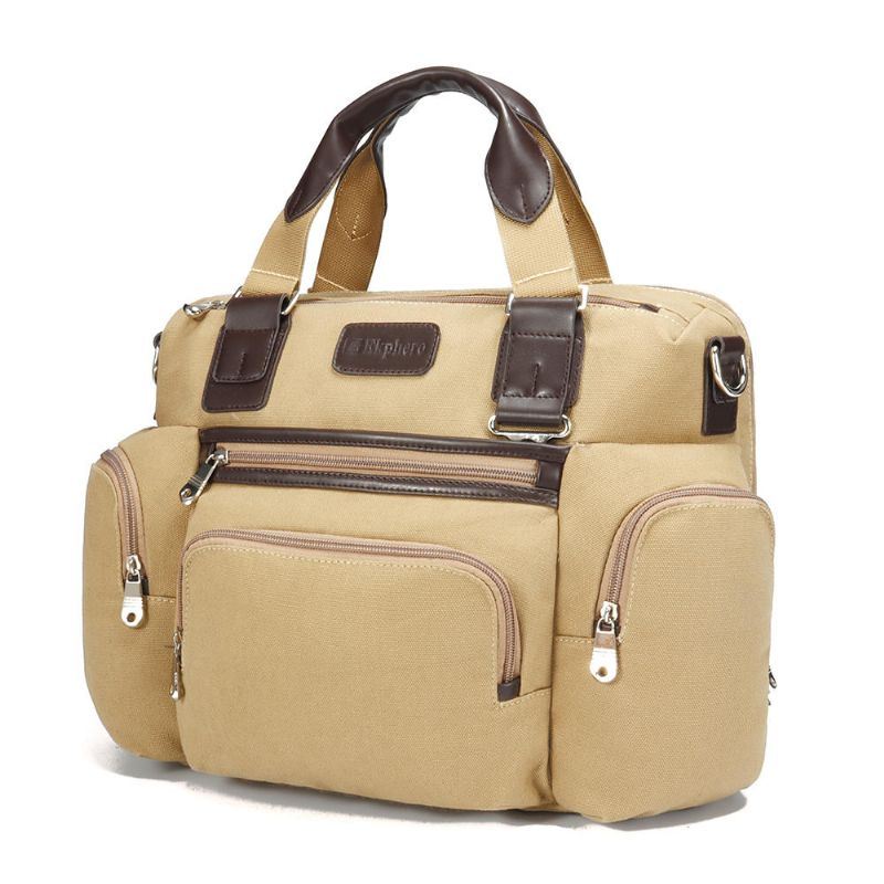 Heren Canvas Business Casual Travel Laptoptas Handtas