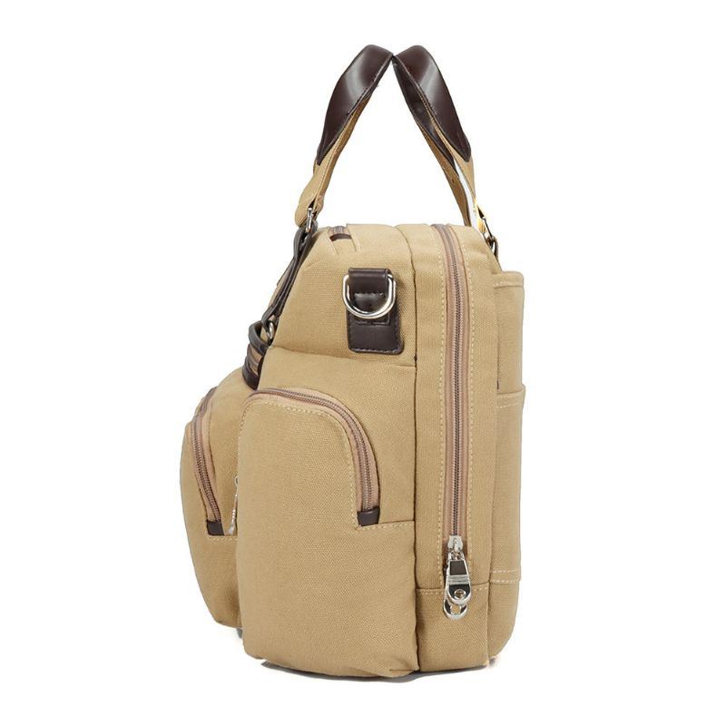 Heren Canvas Business Casual Travel Laptoptas Handtas