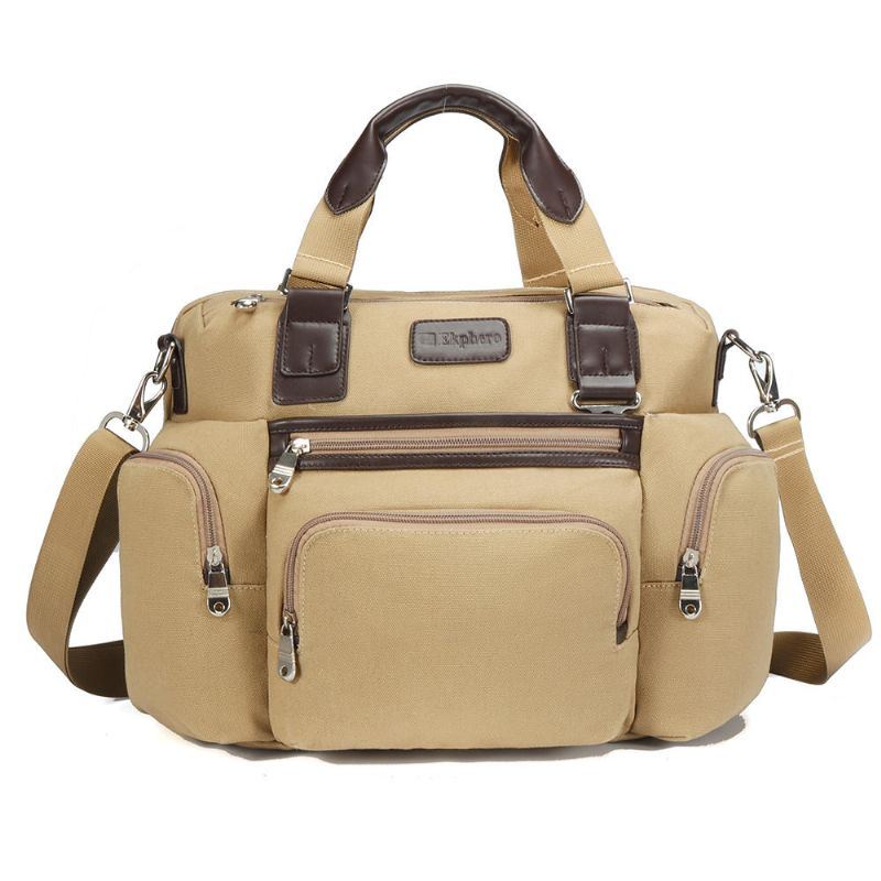 Heren Canvas Business Casual Travel Laptoptas Handtas