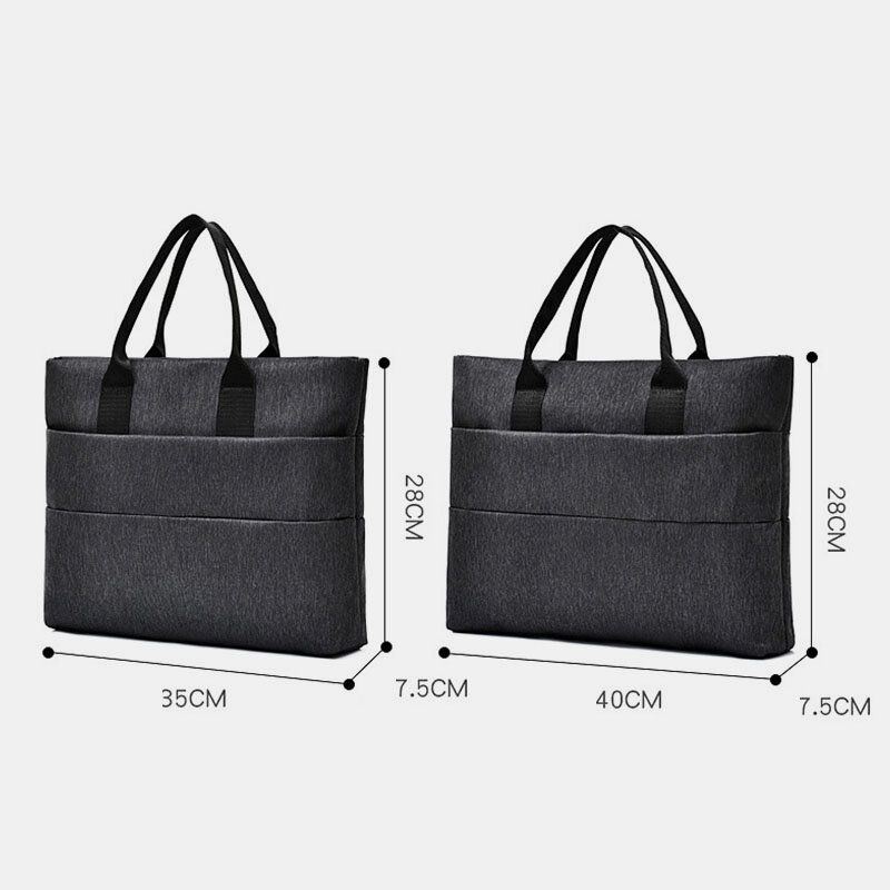 Heren Canvas Multi-layer Casual Business Outdoor Draagbare 13.3 Inch Laptoptas Handtas