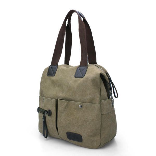 Heren Dames Kussen Vintage Canvas Tas Schouder Messenger Handtas