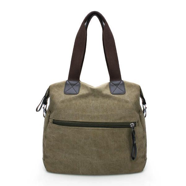 Heren Dames Kussen Vintage Canvas Tas Schouder Messenger Handtas