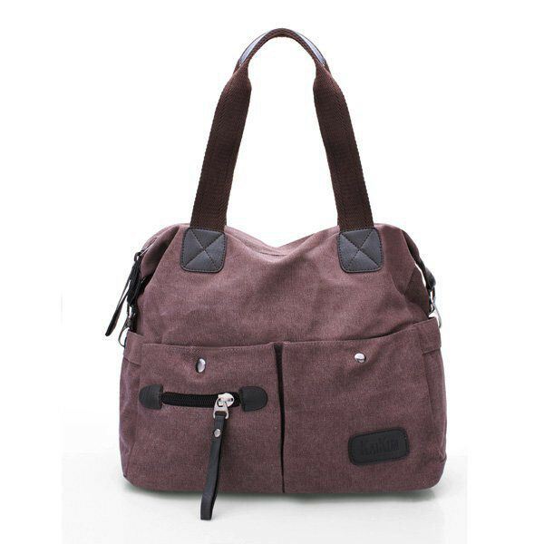 Heren Dames Kussen Vintage Canvas Tas Schouder Messenger Handtas