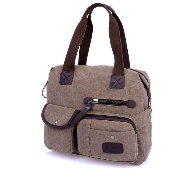 Heren Dames Vintage Canvas Tas Schouder Messenger Handtas