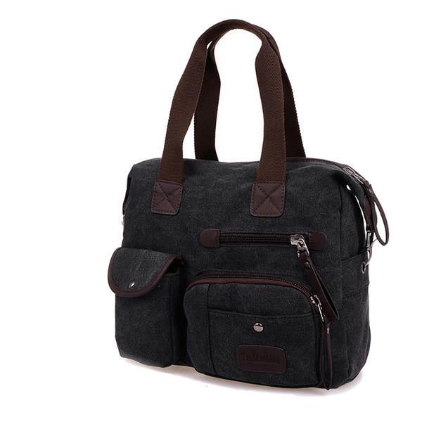 Heren Dames Vintage Canvas Tas Schouder Messenger Handtas