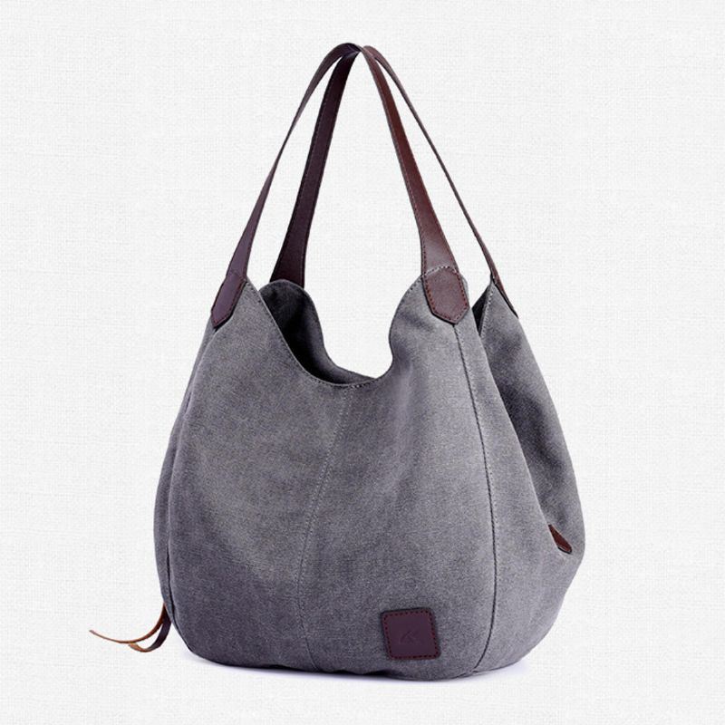 Heren Dames Vintage Dames Grote Canvas Handtas Reizen Schoudertas Casual Tote