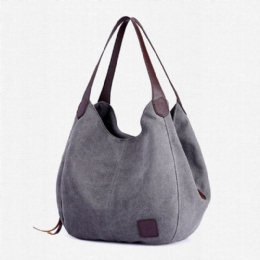 Heren Dames Vintage Dames Grote Canvas Handtas Reizen Schoudertas Casual Tote