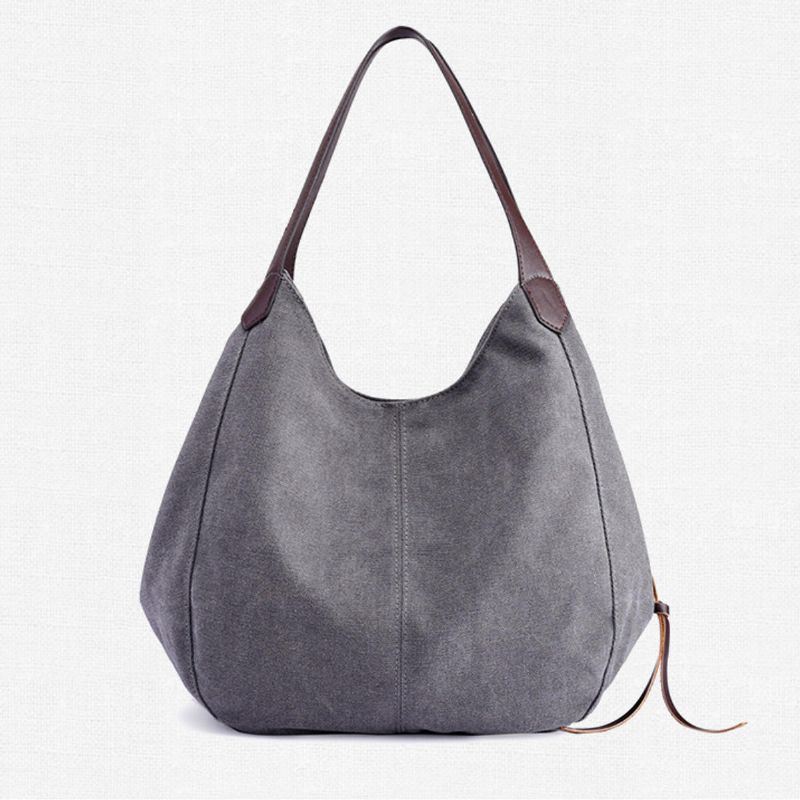 Heren Dames Vintage Dames Grote Canvas Handtas Reizen Schoudertas Casual Tote