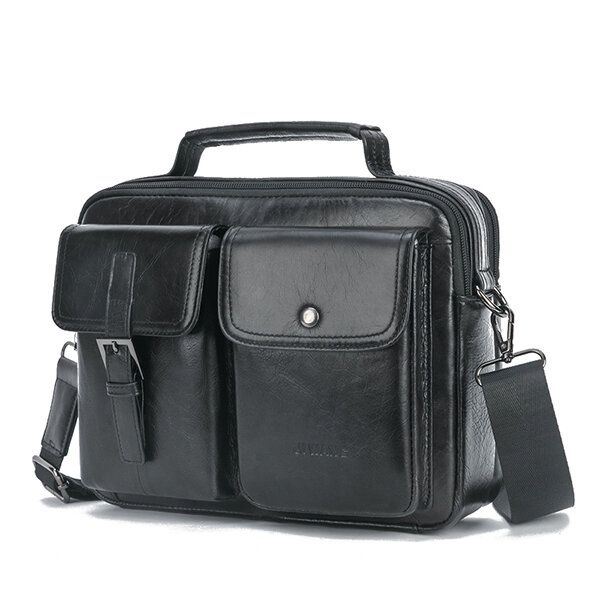 Heren Echt Leer Casual Grote Capaciteit Handtas Crossbody Tas