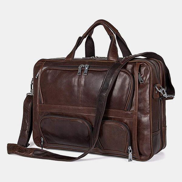 Heren Multifunctionele Multi-pocket Waterdichte 15.6 Inch Laptoptas Aktetas Zakelijke Handtas Crossbody Tas Leraar Tas