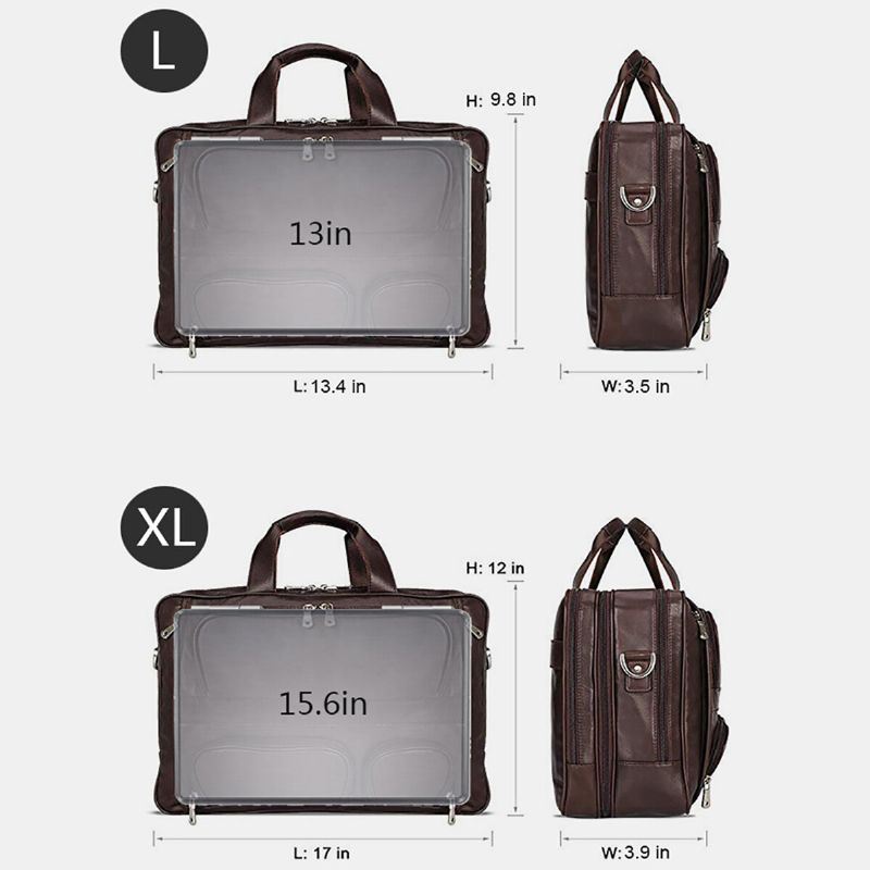 Heren Multifunctionele Multi-pocket Waterdichte 15.6 Inch Laptoptas Aktetas Zakelijke Handtas Crossbody Tas Leraar Tas