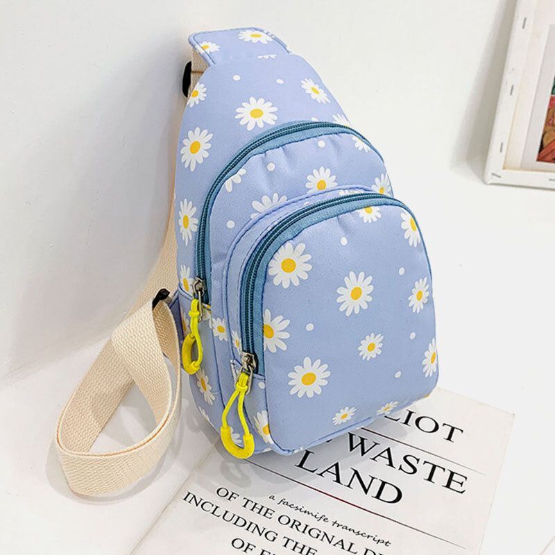 Casual Crossbodytas Met Daisy-print Voor Dames