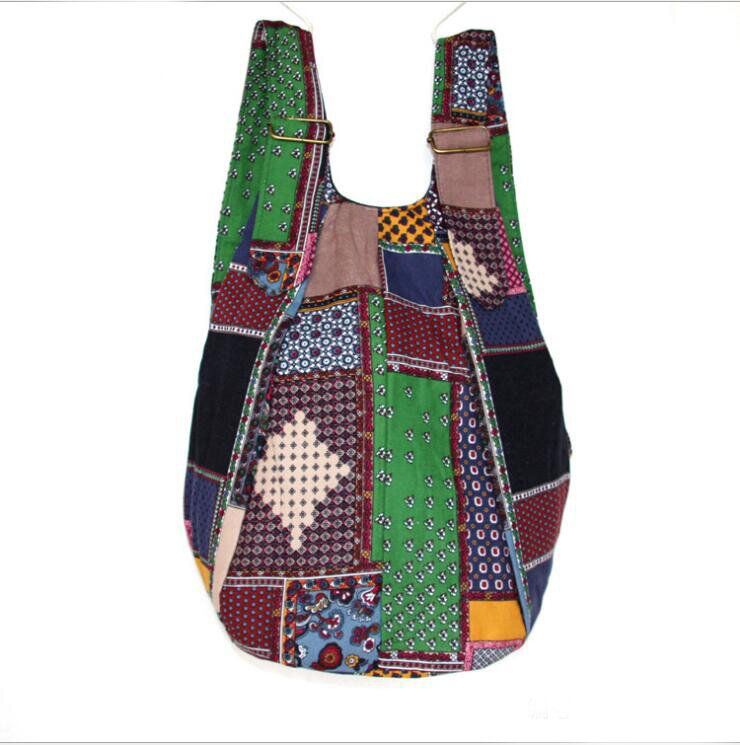 Crossbodytas Met Etnische Canvas Patchwork Voor Dames