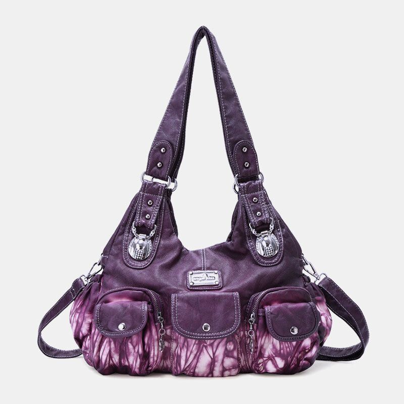 Crossbodytas Met Meerdere Zakken Voor Dames Tie Dye-schoudertas