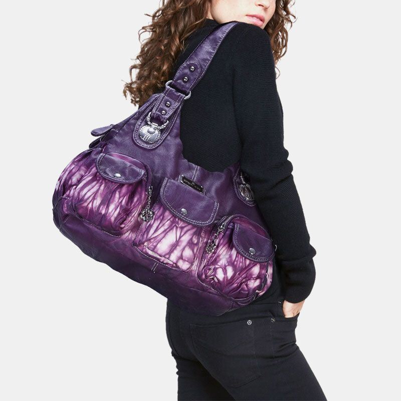 Crossbodytas Met Meerdere Zakken Voor Dames Tie Dye-schoudertas