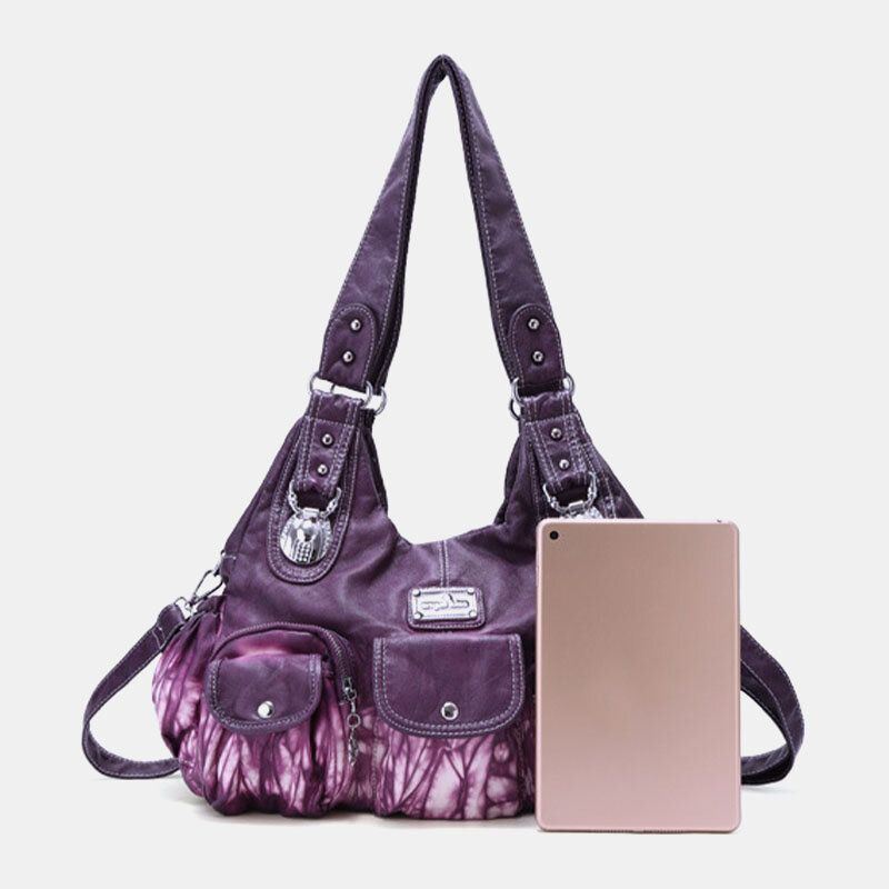 Crossbodytas Met Meerdere Zakken Voor Dames Tie Dye-schoudertas