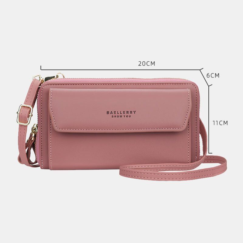 Dames 12 Kaartsleuven Grote Capaciteit Telefoontas Crossbody Tas