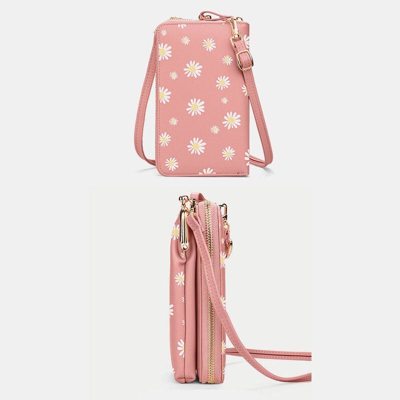 Dames 13 Kaartsleuven Telefoontas Daisy Crossbody Tas Schoudertas