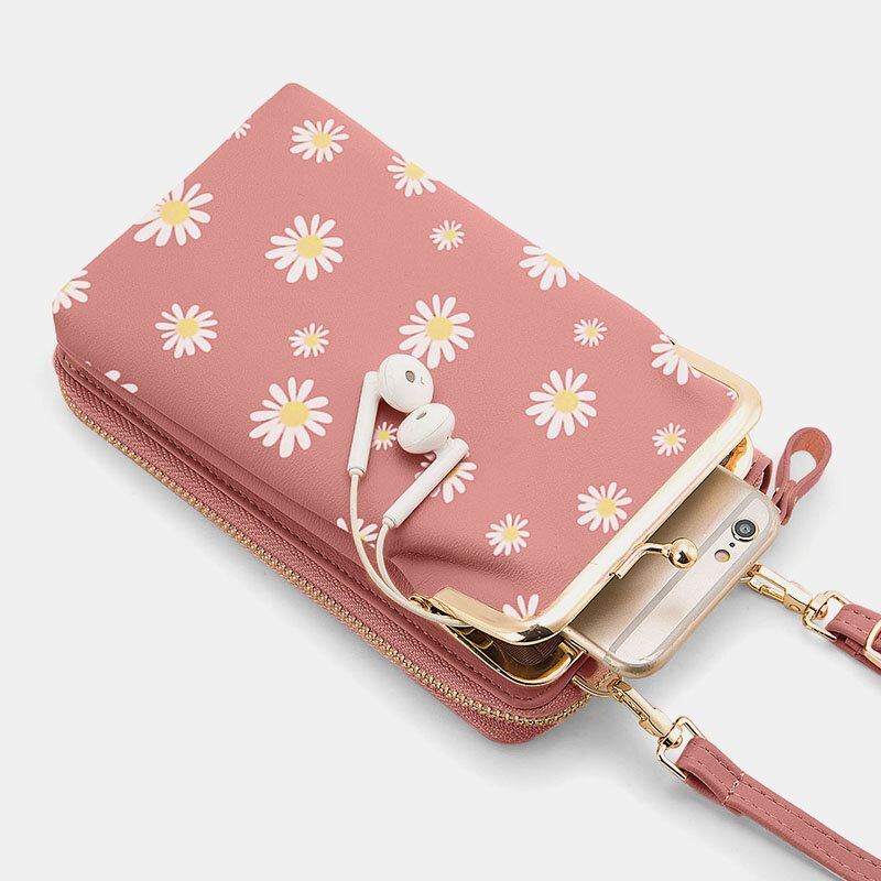 Dames 13 Kaartsleuven Telefoontas Daisy Crossbody Tas Schoudertas