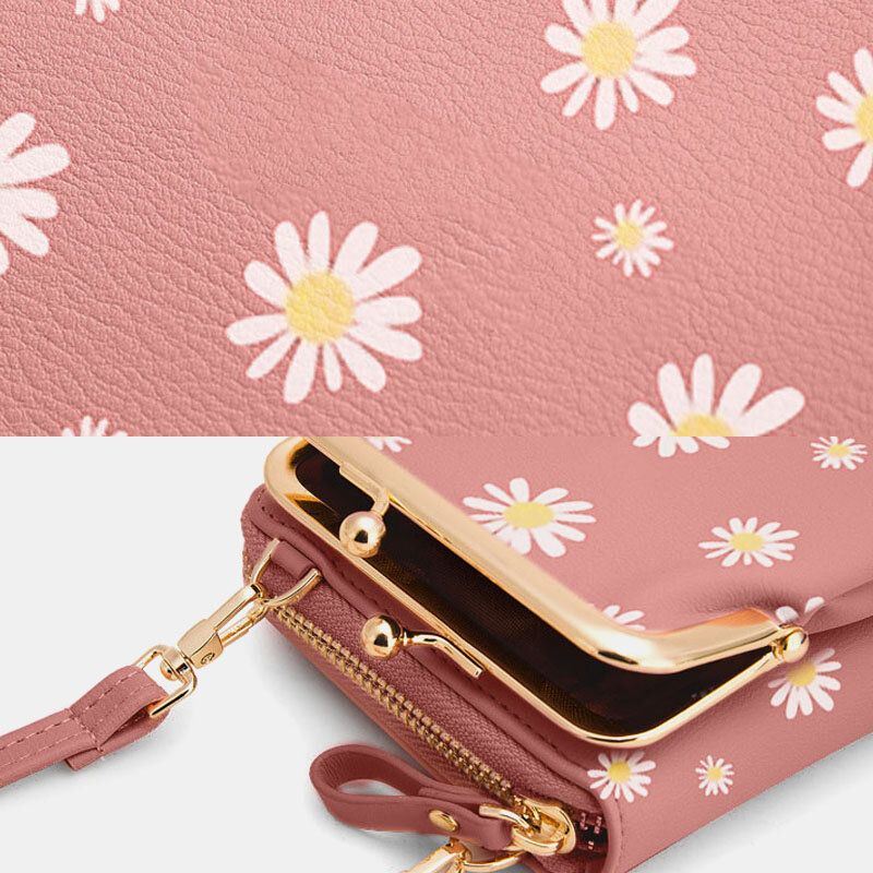 Dames 13 Kaartsleuven Telefoontas Daisy Crossbody Tas Schoudertas