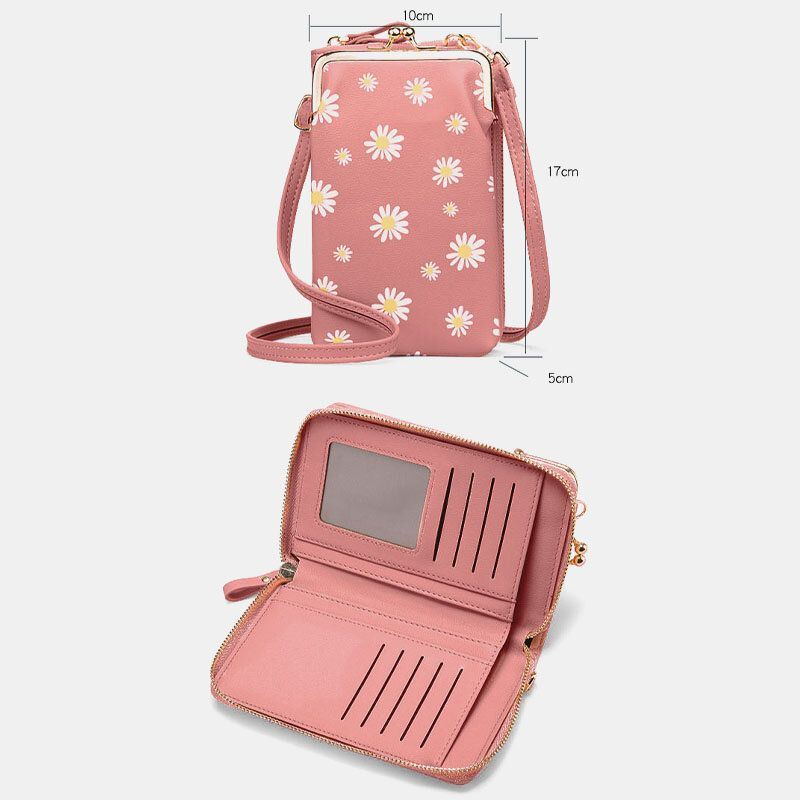 Dames 13 Kaartsleuven Telefoontas Daisy Crossbody Tas Schoudertas