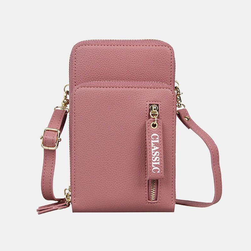 Dames 3 Kaartsleuven 6.5 Inch Stevige Telefoontas Crossbody Tas Schoudertas