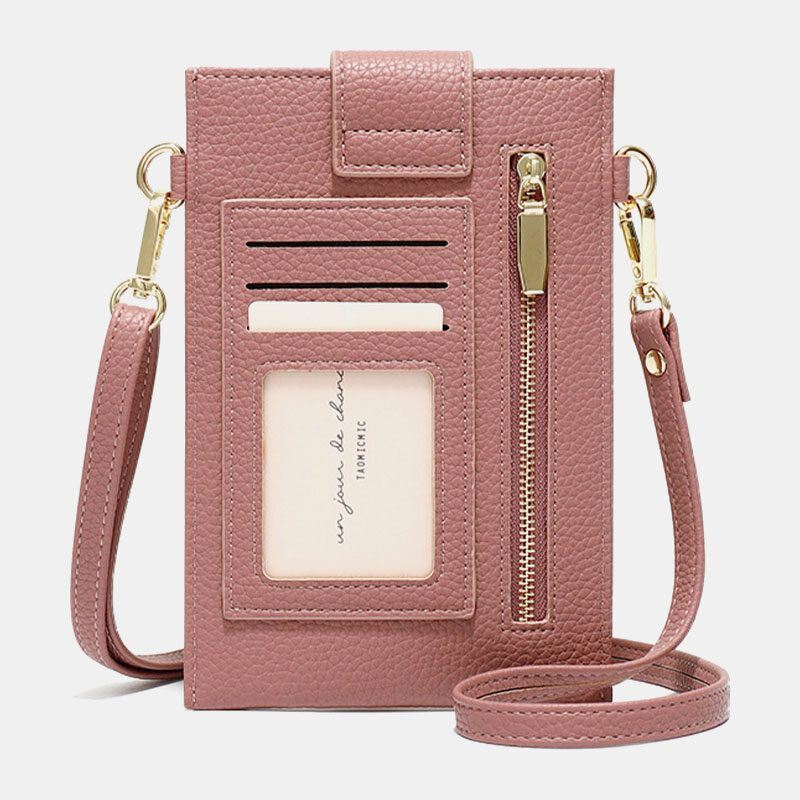 Dames 3 Kaartsleuven Stevige Telefoontas Crossbody Tas Schoudertas